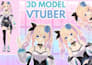 create 3d anime character models for vtuber, game character, 3d rigging, vroid